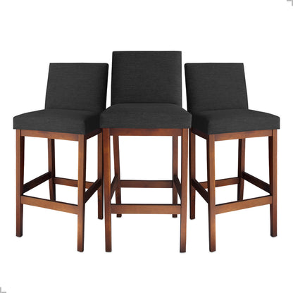 Kit 2 Banquetas Gold Linho – Estrutura em Madeira Maciça