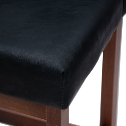 Banqueta Dallas Desmotada em Corino com Apio de Pés e Encosto