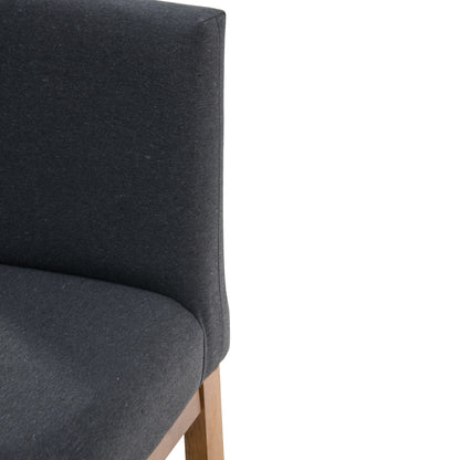Banqueta Baixa Jade Estofada com Estrutura de Madeira Maciça e Assento em Espuma D23 - Encosto Estofado e Altura Ideal para Bancadas Compactas