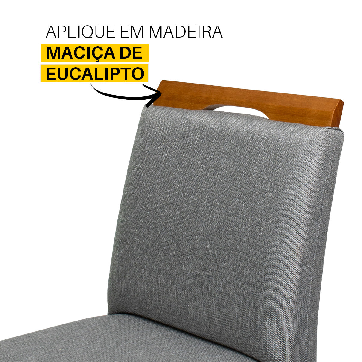 Kit 2 Banquetas Baixa Rubi 63cm Linho – Estrutura em Madeira
