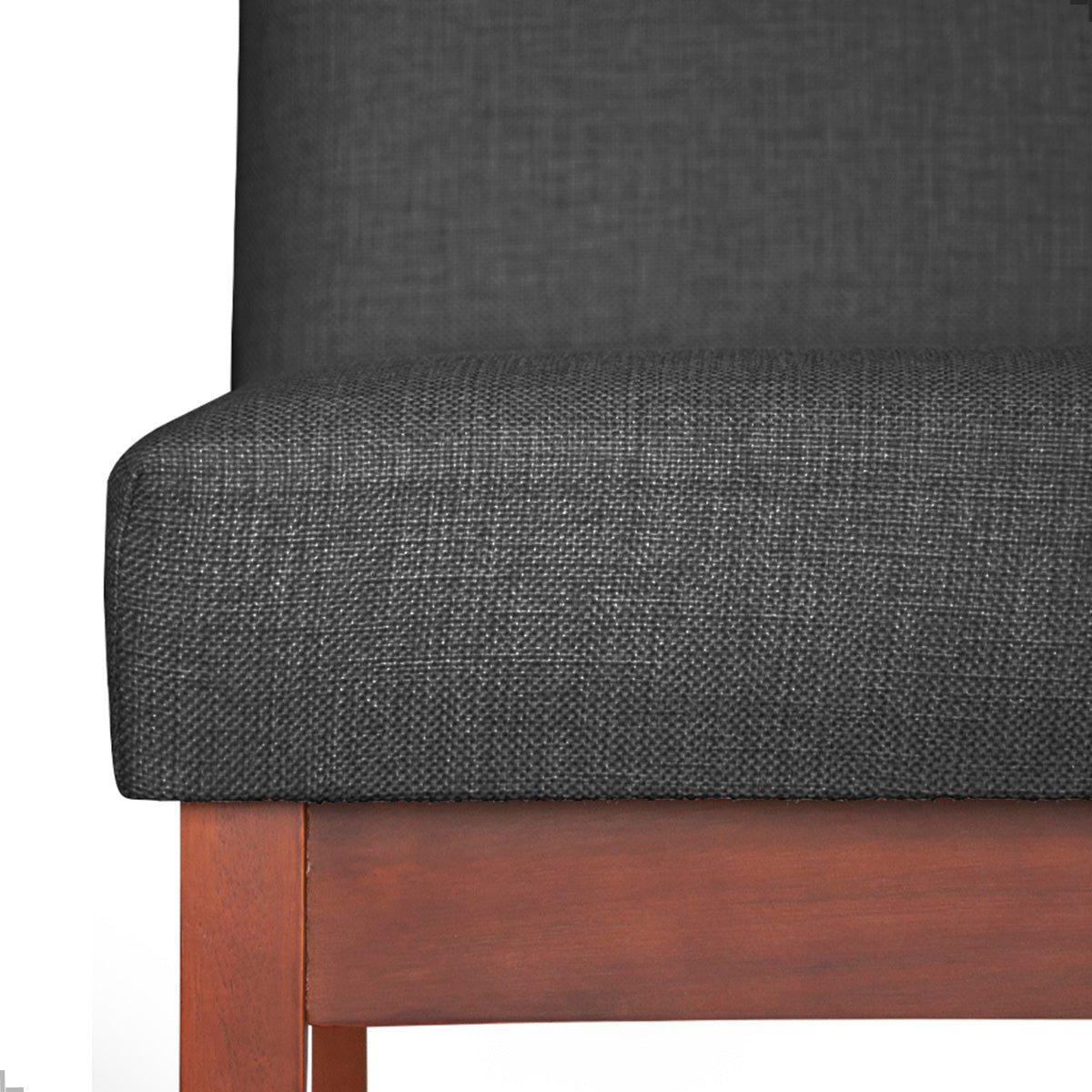 Kit 2 Banquetas Gold Linho – Estrutura em Madeira Maciça