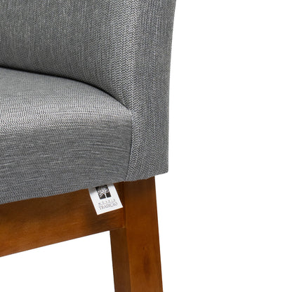 Kit 2 Banquetas Baixa Rubi 63cm Linho – Estrutura em Madeira