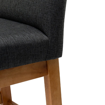 Kit 2 Banquetas Baixa Rubi 63cm Linho – Estrutura em Madeira