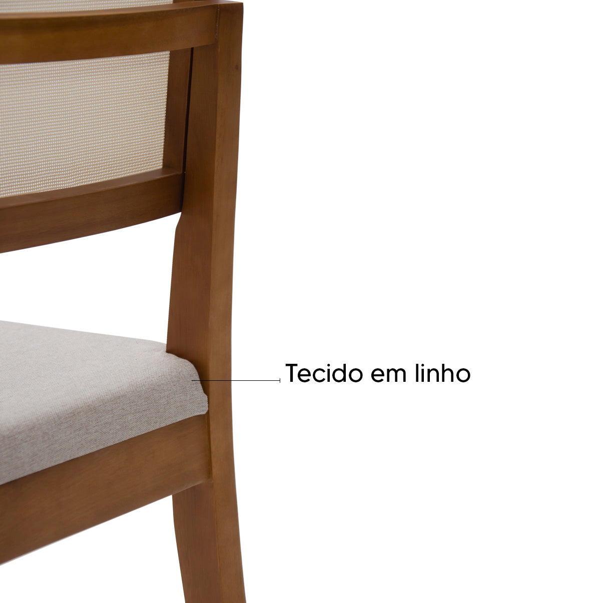 Kit com 2 Cadeiras Safira com Estrutura em Madeira e Assento Estofado – Design Elegante para Sala de Jantar ou Espaços Modernos