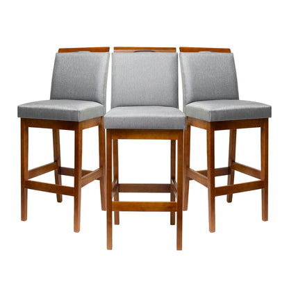 Kit 2 Banquetas Rubi Estofada – Estrutura em Madeira