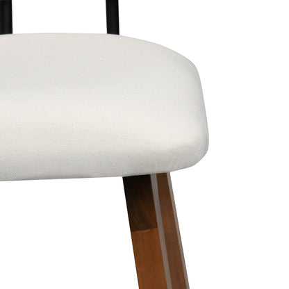 Kit 2 Banquetas Aurora em Madeira Maciça com Assento Estofado e Encosto Anatômico — Conforto para Cozinha Gourmet