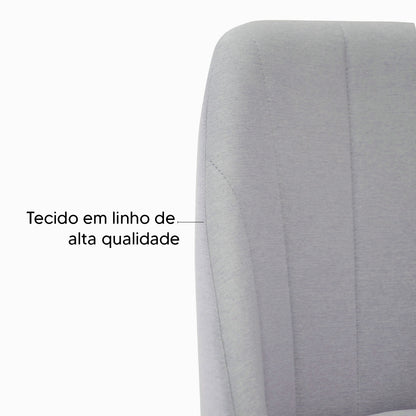 Kit com 2 Cadeiras Mariana Giratórias com Estrutura de Madeira e Assento Estofado – Design Moderno e Confortável para Sala de Jantar