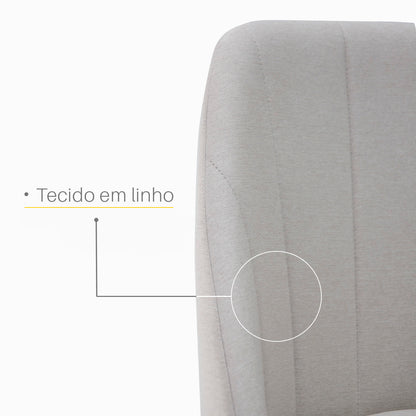 Kit com 2 Cadeiras Mariana Giratórias com Estrutura de Madeira e Assento Estofado – Design Moderno e Confortável para Sala de Jantar