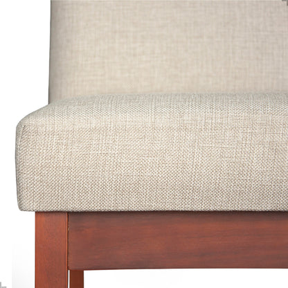 Kit 2 Banquetas Gold Linho – Estrutura em Madeira Maciça