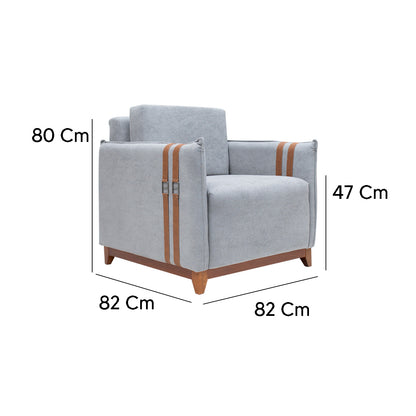 Poltrona Bogotá Estofada com Estrutura de Madeira de Eucalipto