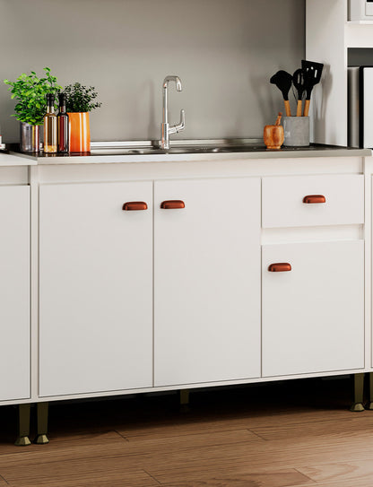 Balcão de Pia para Cozinha MB 1030 120cm armário com 3 portas, 1 gaveta