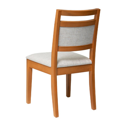 Kit Conjunto Cadeira Caribe em Madeira Maciça de Eucalipto com Assento e Encosto Estofados – Conforto e Elegância para Sala de Jantar