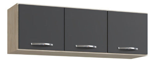 Armário Aéreo de Cozinha Light 1,20m — Estrutura em MDP 12mm com Pintura UV, 3 Portas e Dobradiças Metálicas para Organizar Cozinha Compacta