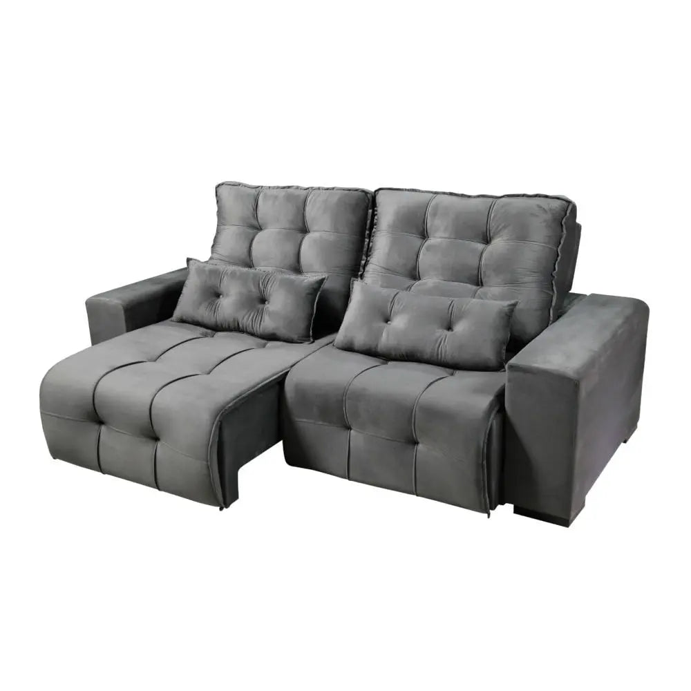 Sofá Liverpool 3 Lugares Retrátil e Reclinável com Molas Ensacadas e Pillow 2m