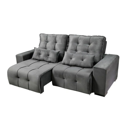 Sofá Liverpool 3 Lugares Retrátil e Reclinável com Molas Ensacadas e Pillow 2m