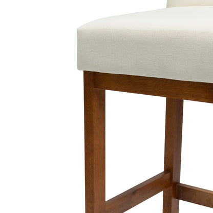 Kit 2 Banquetas Alta Safira Linho 104cm – Apoio para Pés