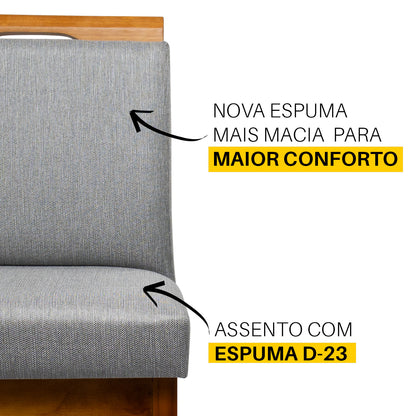 Kit 2 Banquetas Rubi Estofada – Estrutura em Madeira