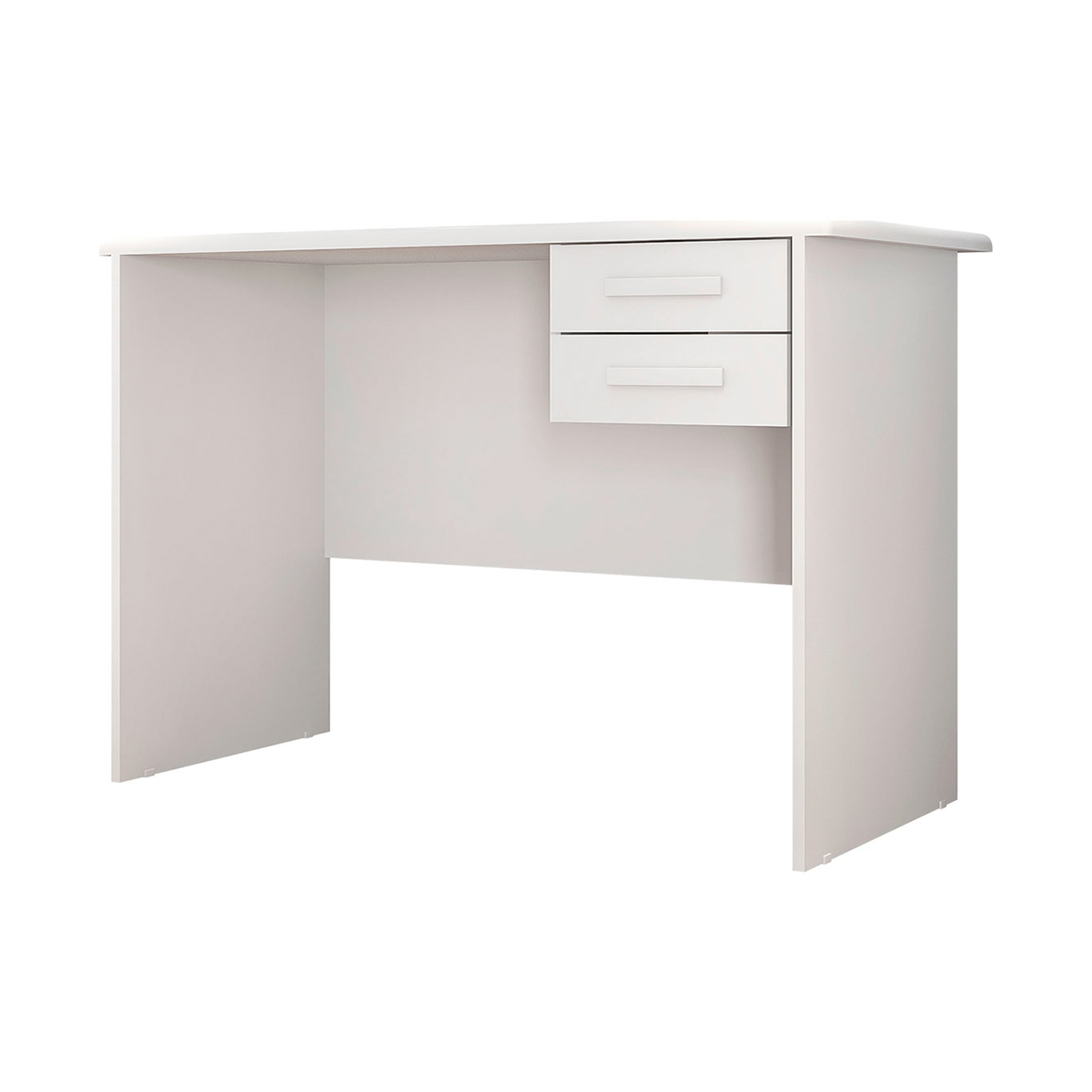 Mesa de Escritório Plus com 2 Gavetas 107cm Branca