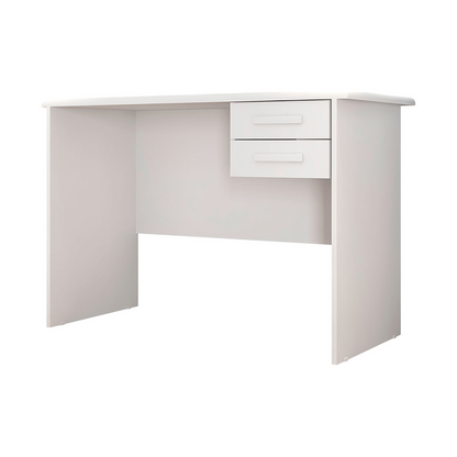 Mesa de Escritório Plus com 2 Gavetas 107cm Branca