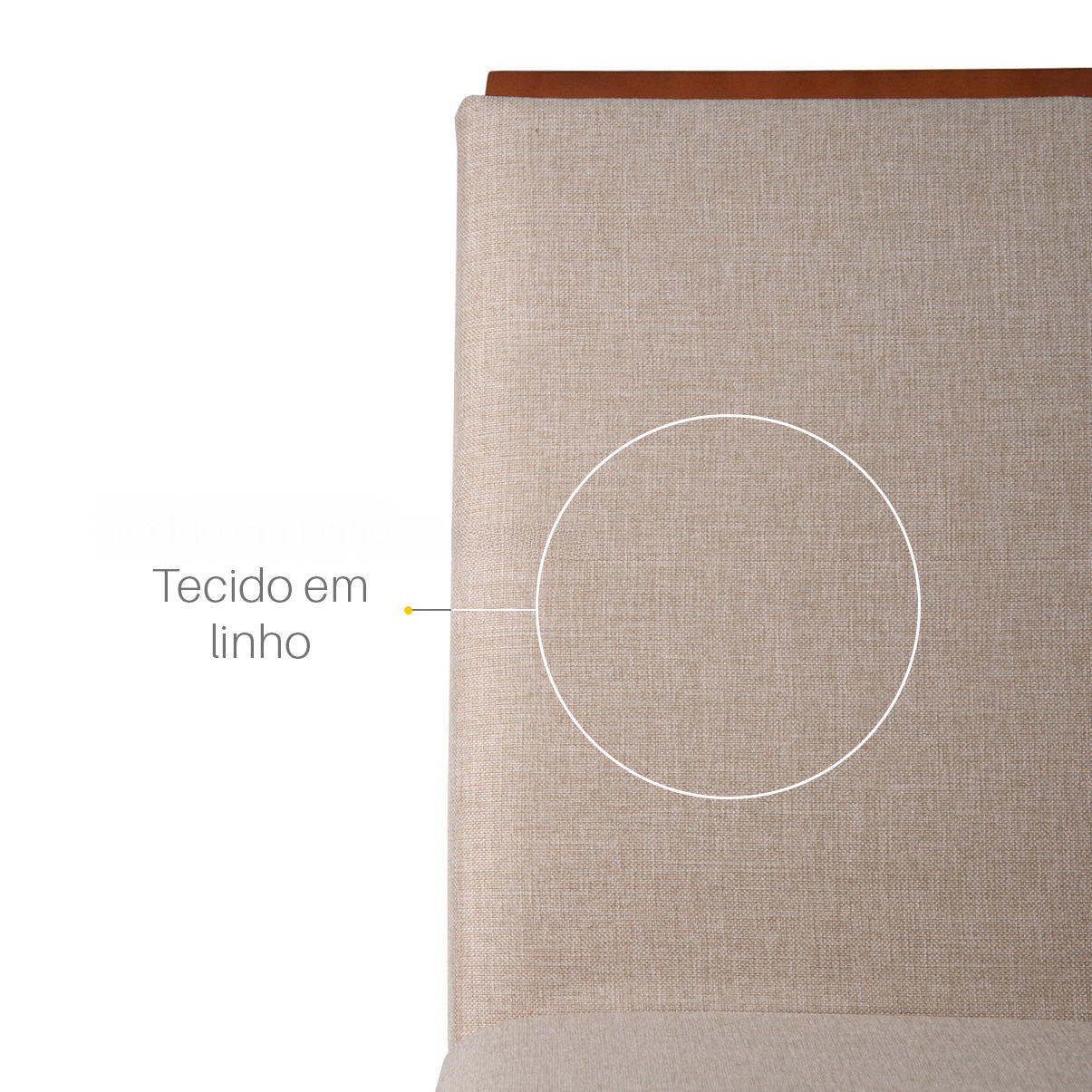 Kit 2 Cadeiras Veneza Linho – Estrutura em Madeira Maciça