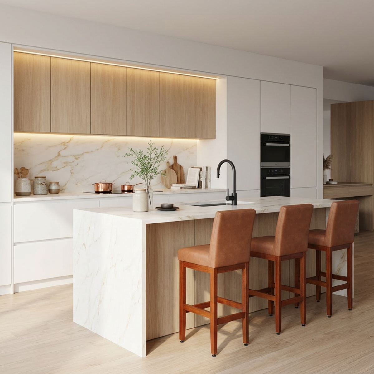 Kit 2 Banquetas Alta Dallas Corino – Apoio para Pés