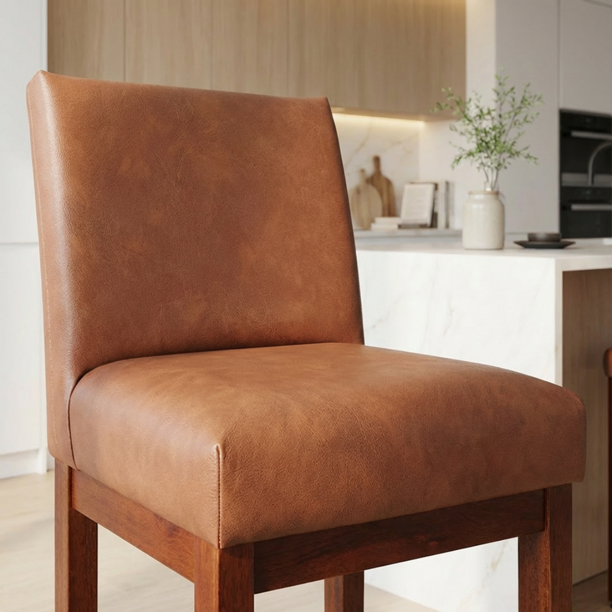 Kit 2 Banquetas Alta Dallas Corino – Apoio para Pés