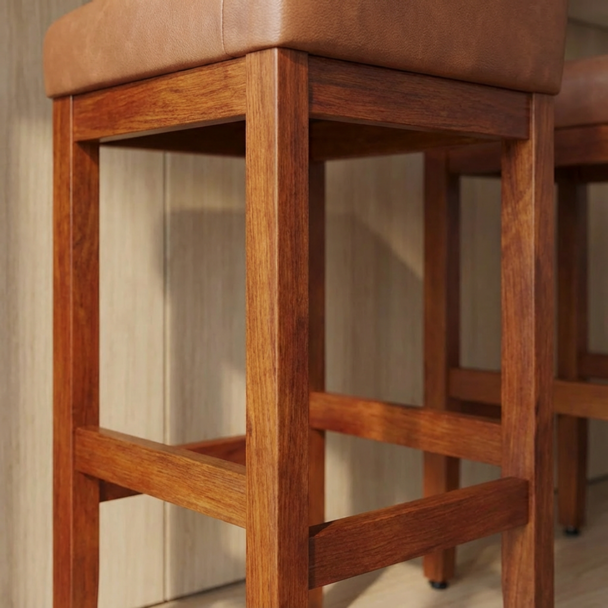 Kit 2 Banquetas Alta Dallas Corino – Apoio para Pés