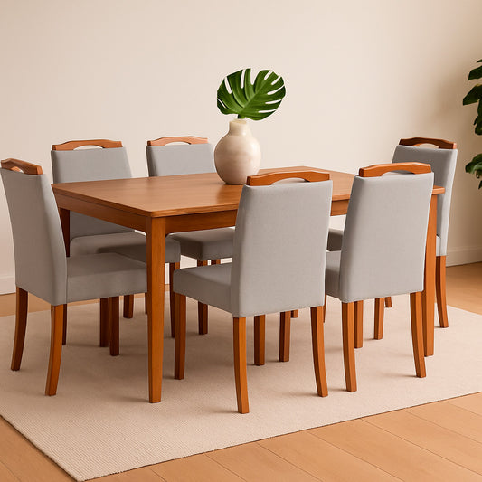 Kit com 2 Cadeiras Alice com Estrutura em Madeira e Assento Estofado – Design Elegante para Sala de Jantar e Ambientes M
