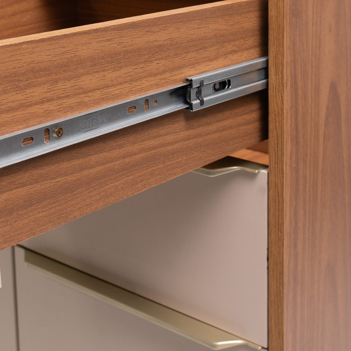 Balcão de Cozinha 120cm Sem Tampo com 2 Gavetas Corrediça Telescópica e Pés Reguláveis Divina