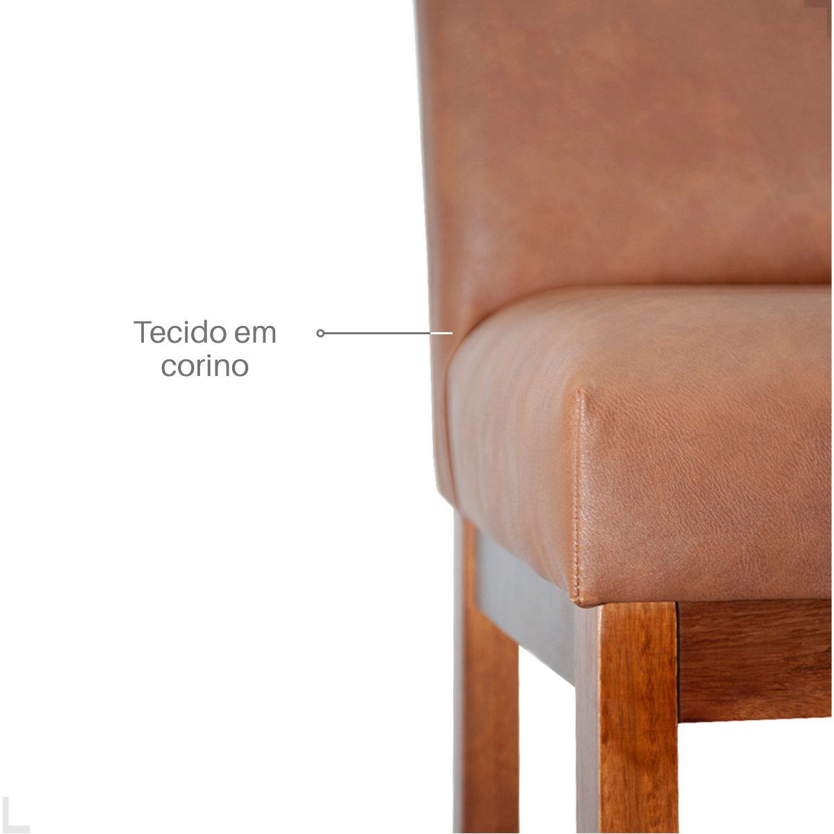 Kit 2 Banquetas Alta Dallas Corino – Apoio para Pés