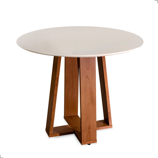 Mesa de Jantar 4 Lugares Redonda em MDF Athenas