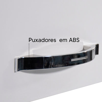 Armário Aéreo de Cozinha Light 1,20m — Estrutura em MDP 12mm com Pintura UV, 3 Portas e Dobradiças Metálicas para Organizar Cozinha Compacta