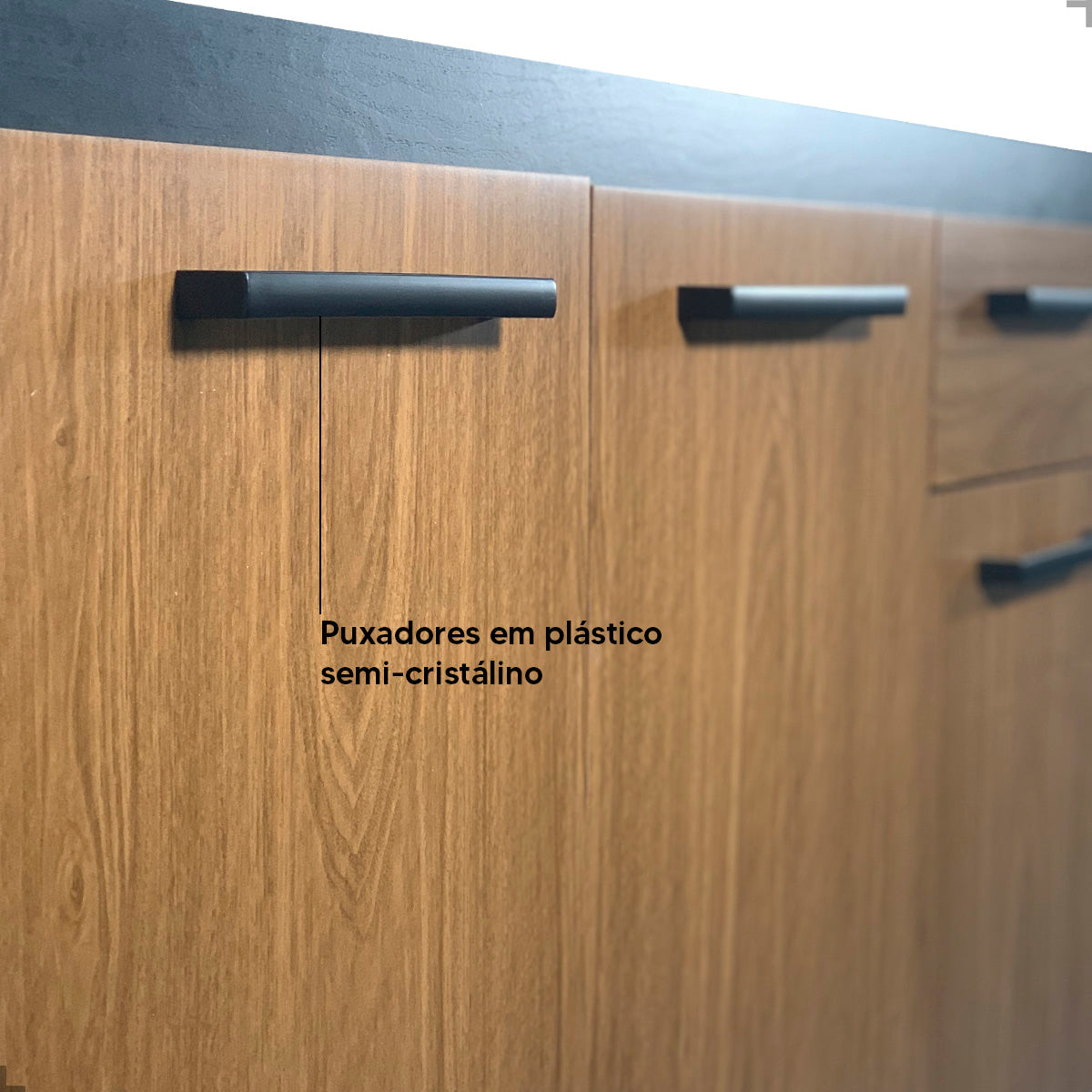 Balcão de Pia para Cozinha 120cm Giovanna em MDP Fosco com 3 Portas e Gaveta — Mais Espaço Interno e Organização