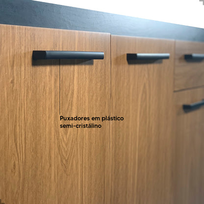 Balcão de Pia para Cozinha 120cm Giovanna em MDP Fosco com 3 Portas e Gaveta — Mais Espaço Interno e Organização