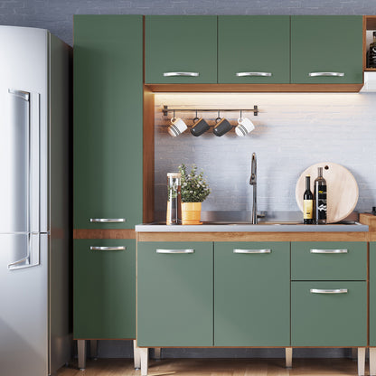 Paneleiro de Cozinha Light com 3 Prateleiras — MDP de Alta Qualidade com 2 Portas e Pés com Regulagem para Otimizar Espaço e Manter a Cozinha Organizada