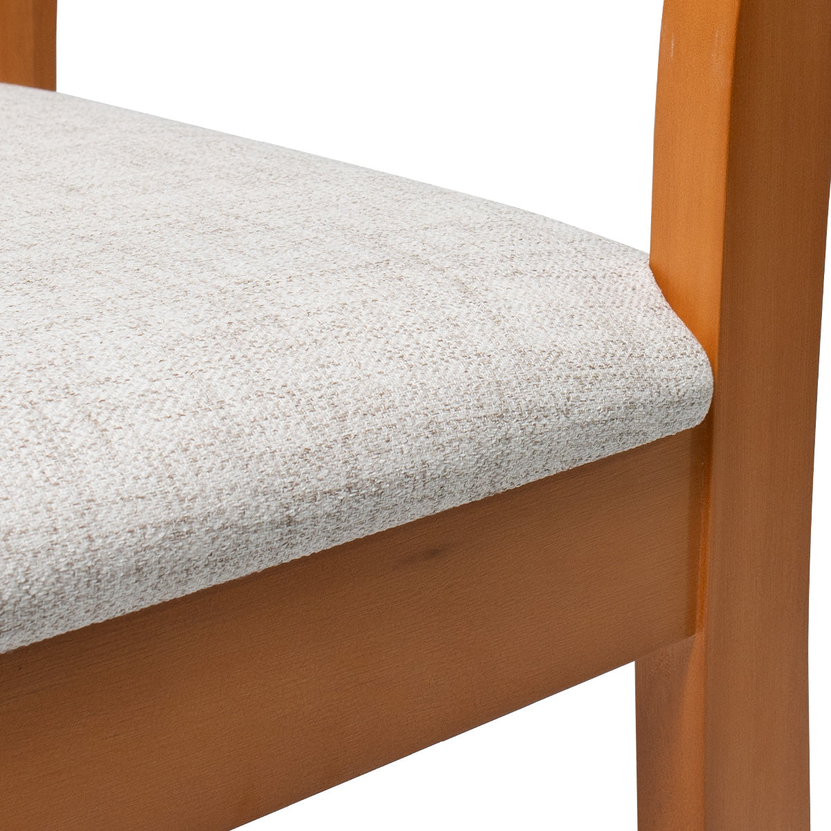 Kit Conjunto Cadeira Caribe em Madeira Maciça de Eucalipto com Assento e Encosto Estofados – Conforto e Elegância para Sala de Jantar