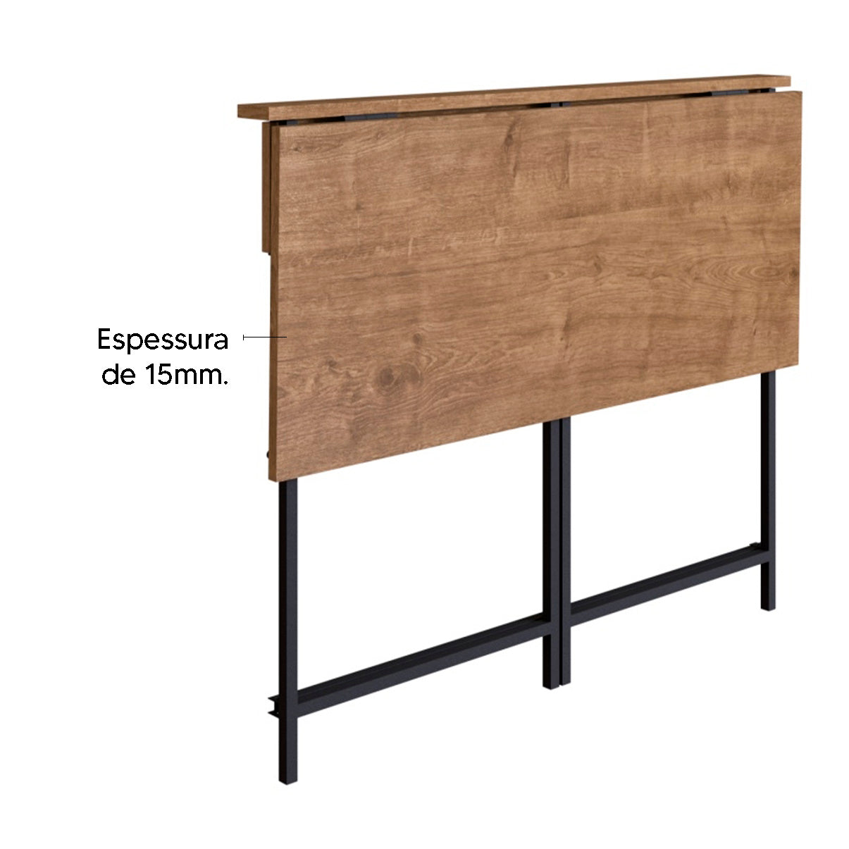 Escrivaninha Dobrável Compacta Steel Quadra em MDP 86,6cm