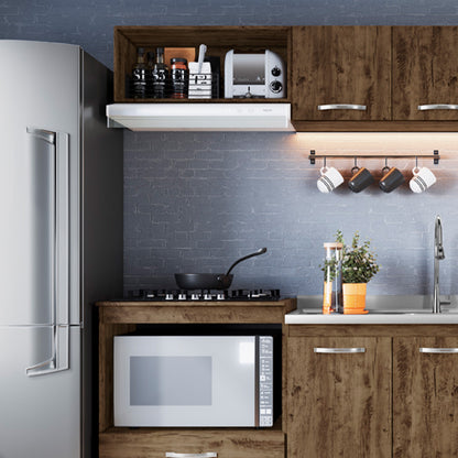 Armário Aéreo Sem Porta IRM Light 70cm — MDP com Acabamento UV e Fixação na Parede, Nicho Aberto para Acesso Rápido e Cozinha Mais Organizada e Otimizar Espaço Acima da Geladeira