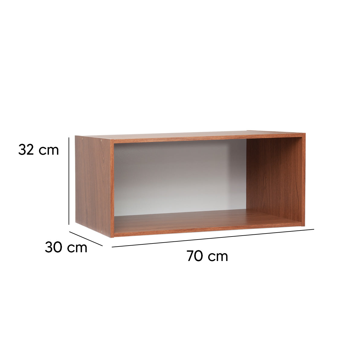 Armário Aéreo Sem Porta IRM Light 70cm — MDP com Acabamento UV e Fixação na Parede, Nicho Aberto para Acesso Rápido e Cozinha Mais Organizada e Otimizar Espaço Acima da Geladeira