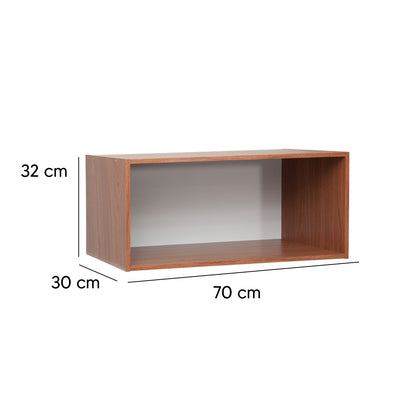 Armário Aéreo Sem Porta IRM Light 70cm — MDP com Acabamento UV e Fixação na Parede, Nicho Aberto para Acesso Rápido e Cozinha Mais Organizada e Otimizar Espaço Acima da Geladeira