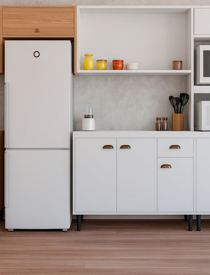 Balcão de Pia para Cozinha MB 1030 120cm armário com 3 portas, 1 gaveta