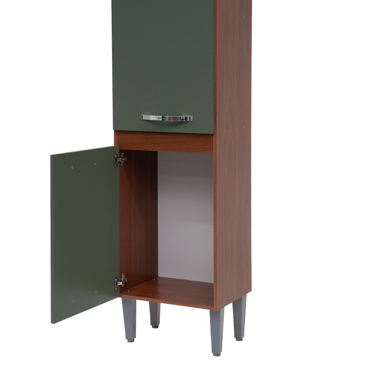 Paneleiro de Cozinha Light com 3 Prateleiras — MDP de Alta Qualidade com 2 Portas e Pés com Regulagem para Otimizar Espaço e Manter a Cozinha Organizada