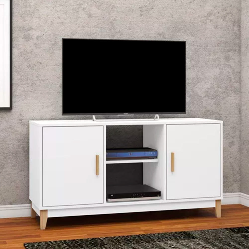 Rack Legno LE6011 Branco com 2 Portas e Nichos