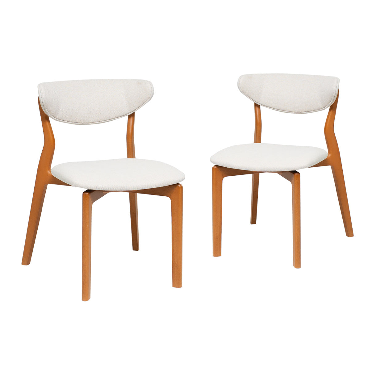 Kit Conjunto Cadeira Vênus em Madeira Maciça de Eucalipto com Assento e Encosto Estofados — Conforto e Design Elegante para Sala de Jantar