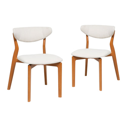 Kit Conjunto Cadeira Vênus em Madeira Maciça de Eucalipto com Assento e Encosto Estofados — Conforto e Design Elegante para Sala de Jantar