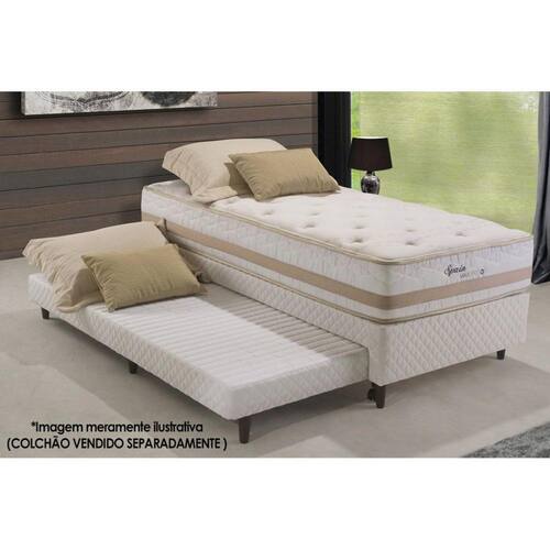 Cama Box Solteiro 88x188 com Cama Auxiliar – Estrutura em Madeira