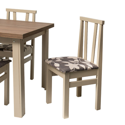 Conjunto Jantar 4 Lugares Mesa 90cm MDF – Kit Completo