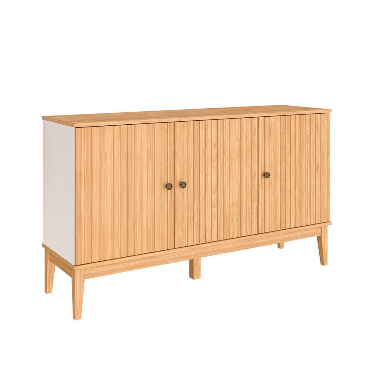 Aparador Buffet 3 Portas com pés MB 1061 Buffet para Sala de Jantar Corredor Hall de Entrada