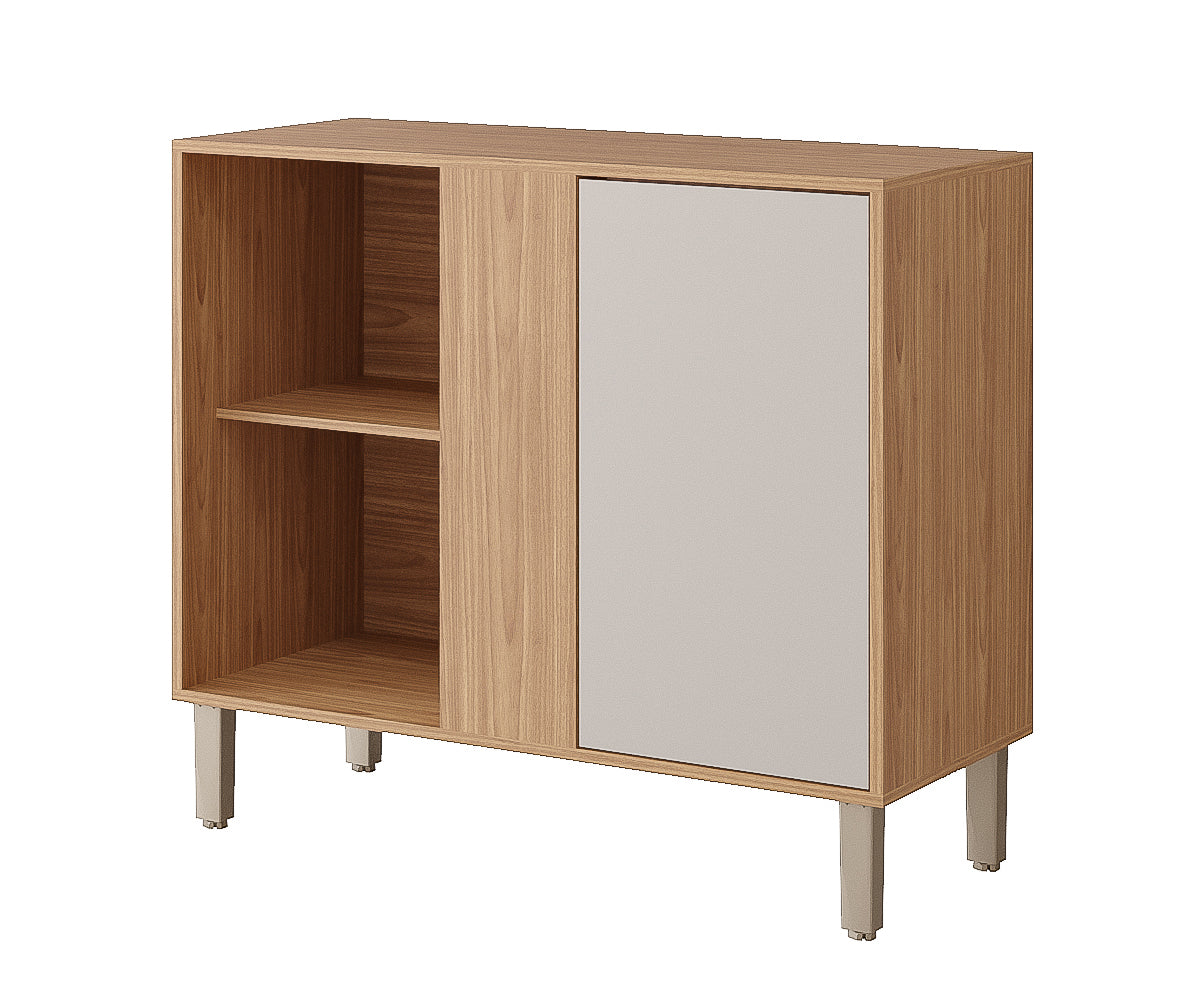 Armário Balcão de Canto Divina Cozinha 92cm MDF com porta única, para organização em canto de cozinha