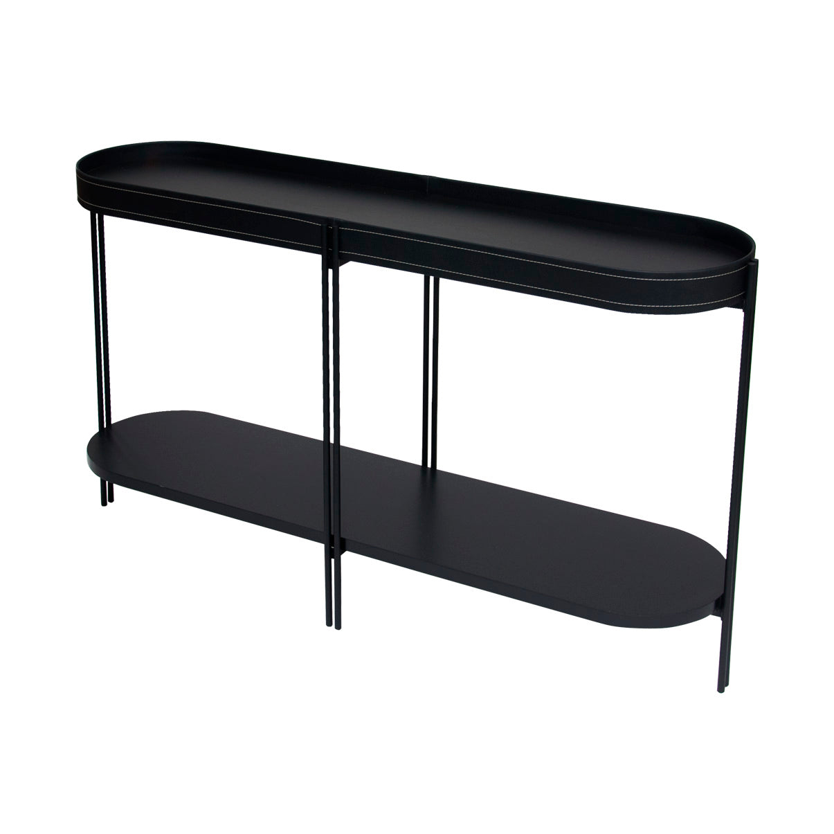 Aparador Monaco 139 cm em MDF, MDP e Aço com Couro Ecológico